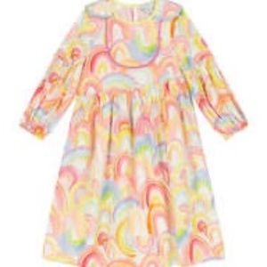 Stella McCartney Watercolour Rainbow Print Skater Dress